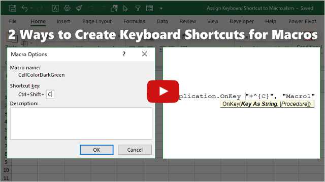 Effective Ways Keyboard Shortcut Can Be Assigned To A Macro