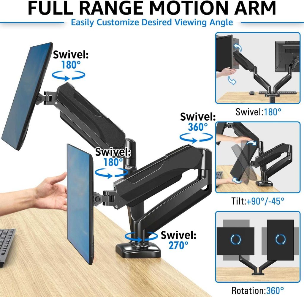 Monitor Arms For Full Range Tilt And Swivel Control: Top Picks