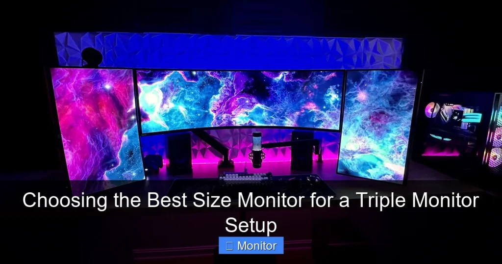Choosing the Best Size Monitor for a Triple Monitor Setup Choosing the Best Size Monitor for a Triple Monitor Setup