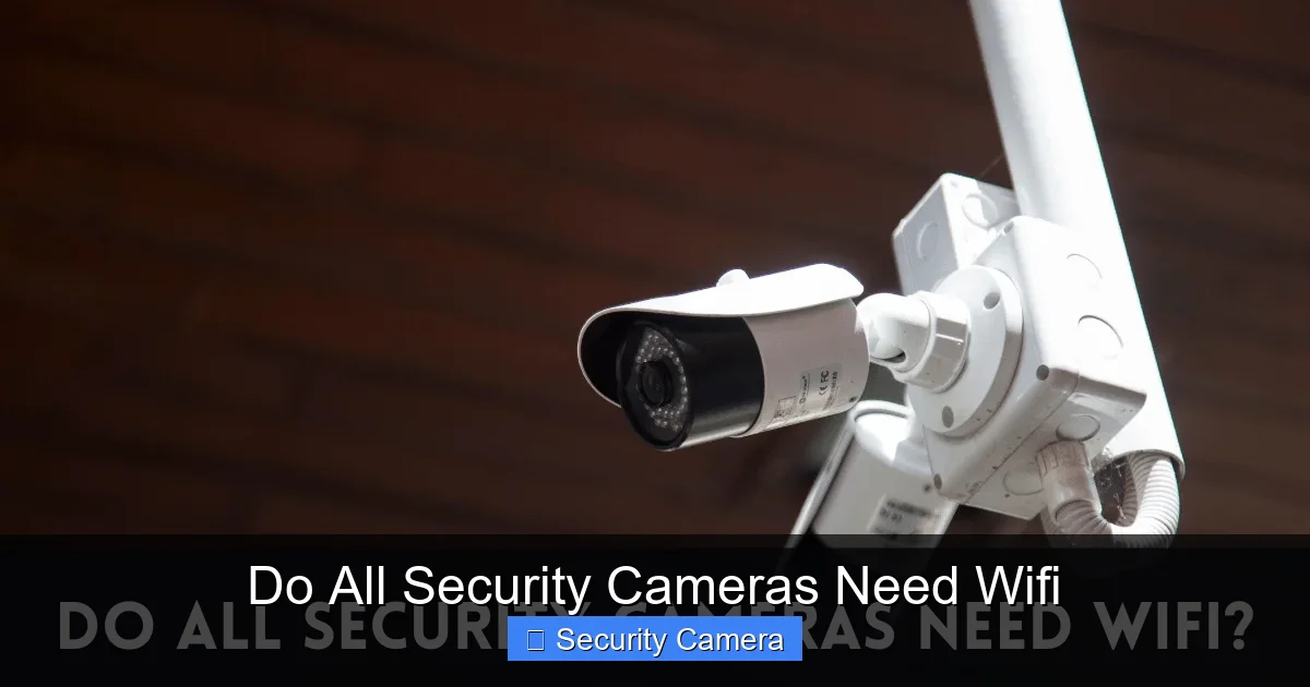 Do All Security Cameras Need Wifi