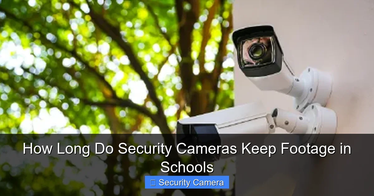 How Long Do Security Cameras Keep Footage in Schools