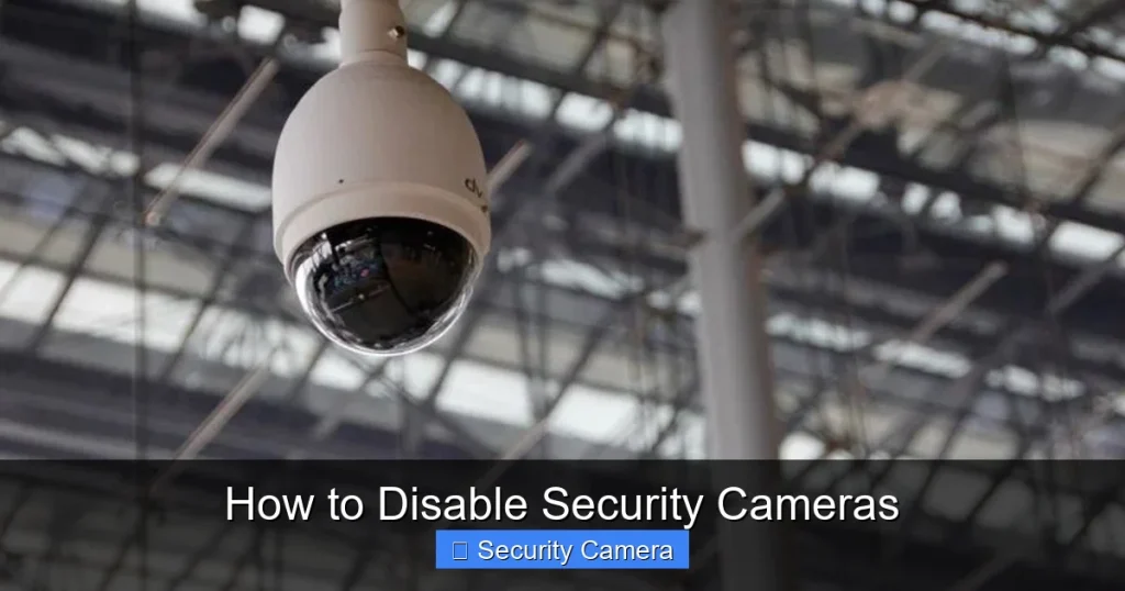 How to Disable Security Cameras