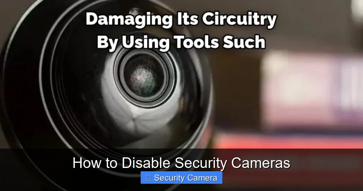 How to Disable Security Cameras