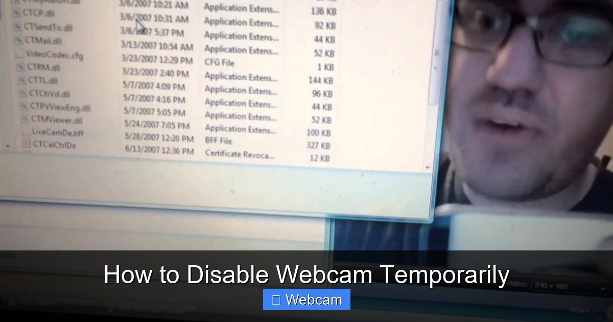 How to Disable Webcam Temporarily