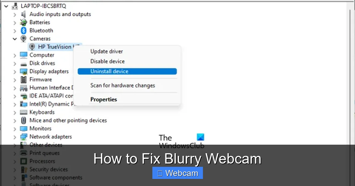 How to Fix Blurry Webcam