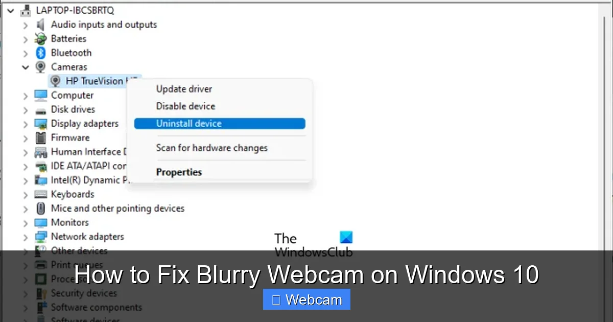 How to Fix Blurry Webcam on Windows 10
