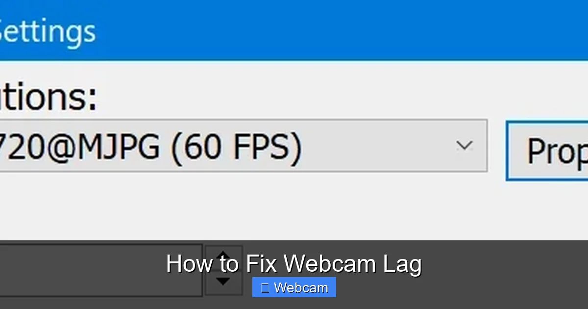 How to Fix Webcam Lag