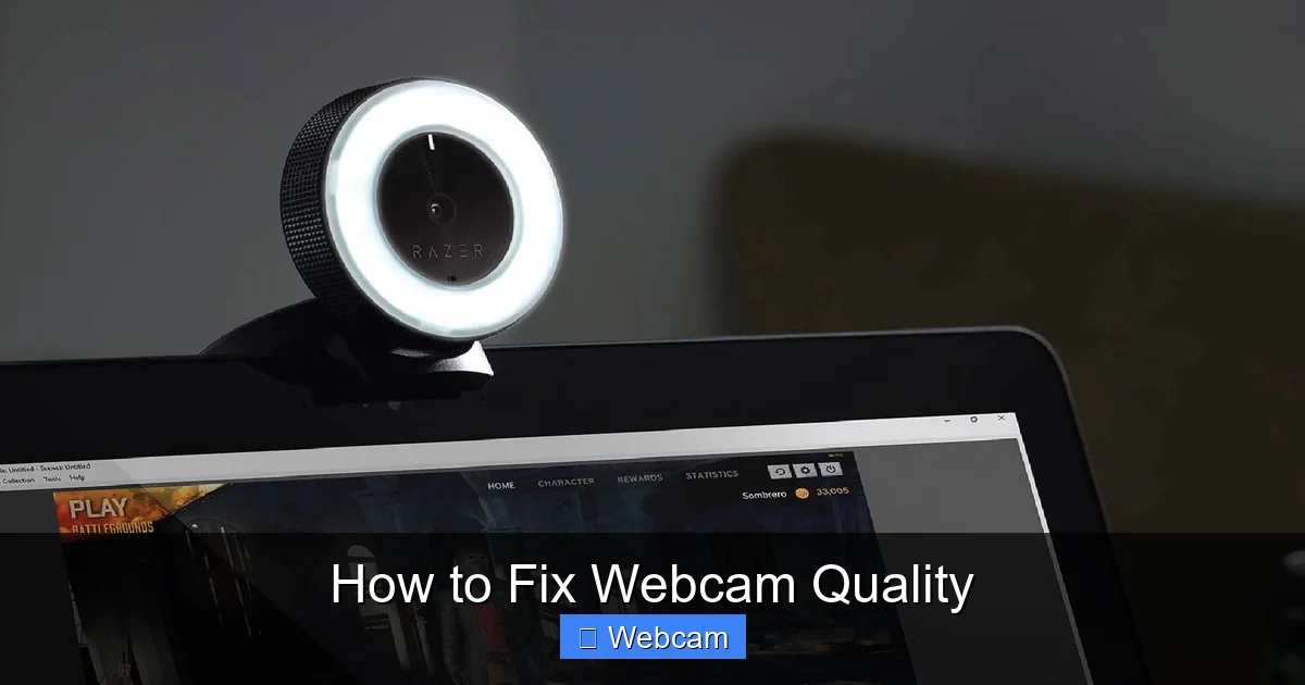How to Fix Webcam Quality