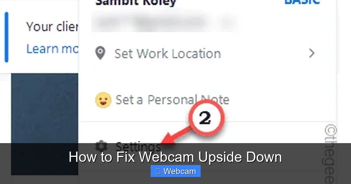 How to Fix Webcam Upside Down