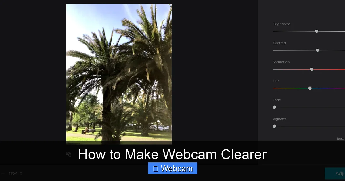 How to Make Webcam Clearer