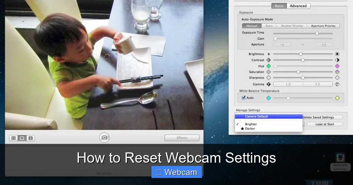 How to Reset Webcam Settings