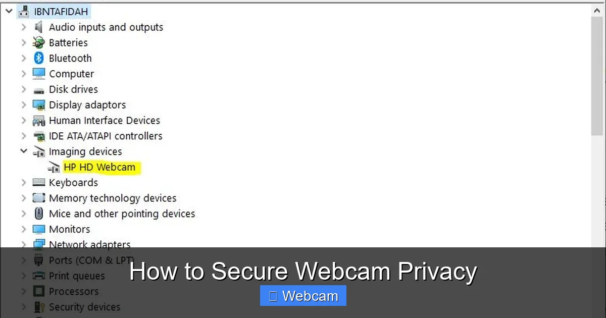How to Secure Webcam Privacy