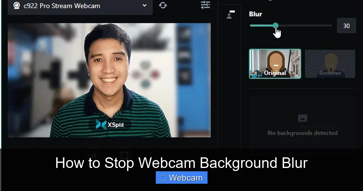 How to Stop Webcam Background Blur