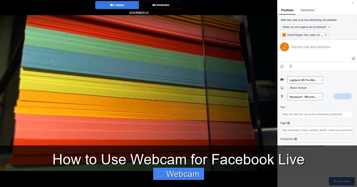 How to Use Webcam for Facebook Live