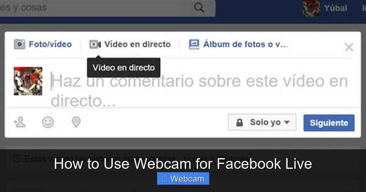 How to Use Webcam for Facebook Live