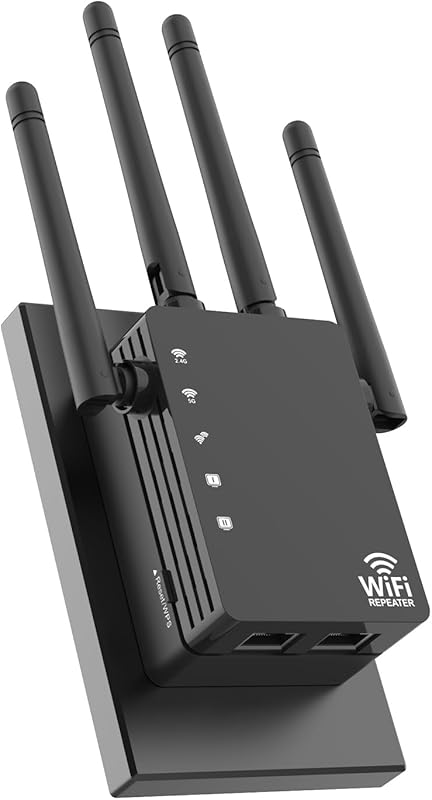 WiFi Extender with 4 Antennas 1200Mbps - Dual Band 5GHz/2.4GHz, WiFi E
