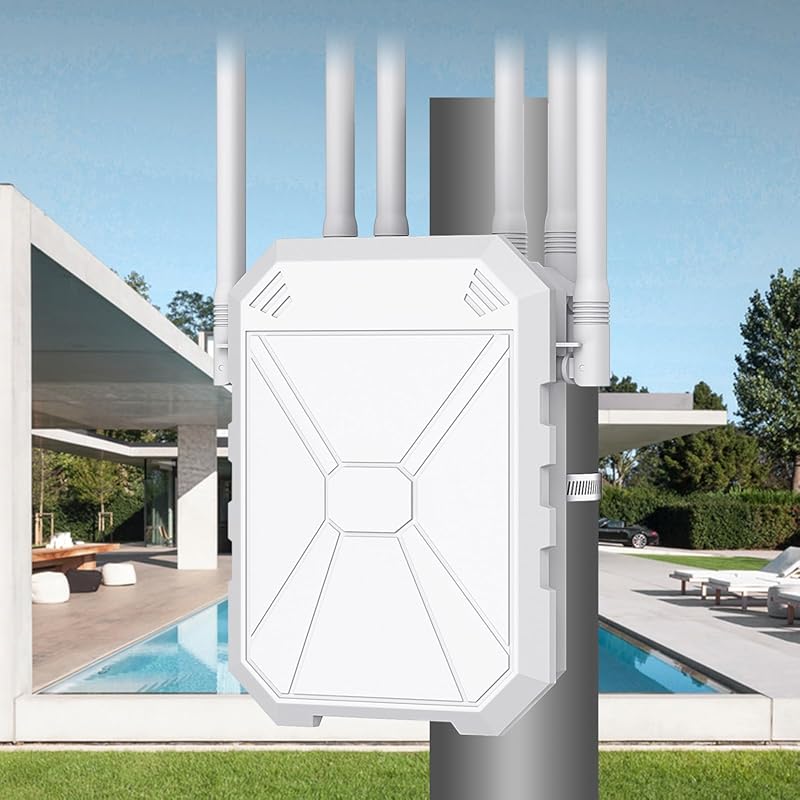AX3000 Outdoor WiFi Extender with PoE, Dual Band Wi-Fi 6 Signal Booste