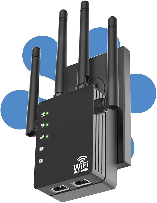 105-Device WiFi Extender with 12880 Sq Ft Coverage, Dual Band, Easy Se