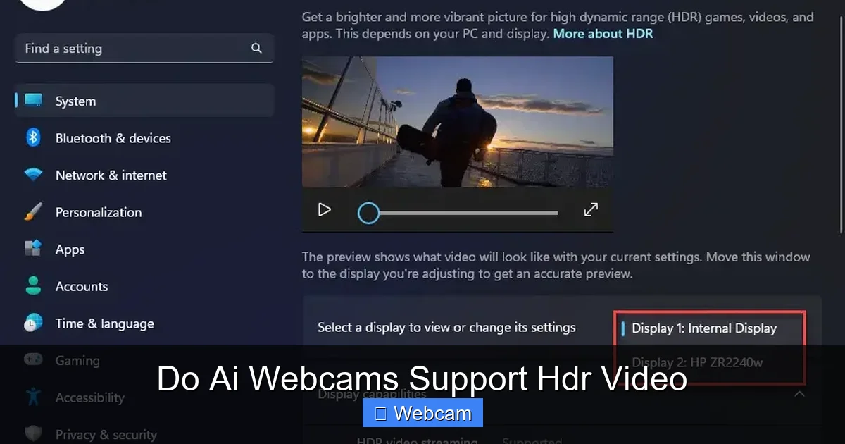 Do Ai Webcams Support Hdr Video