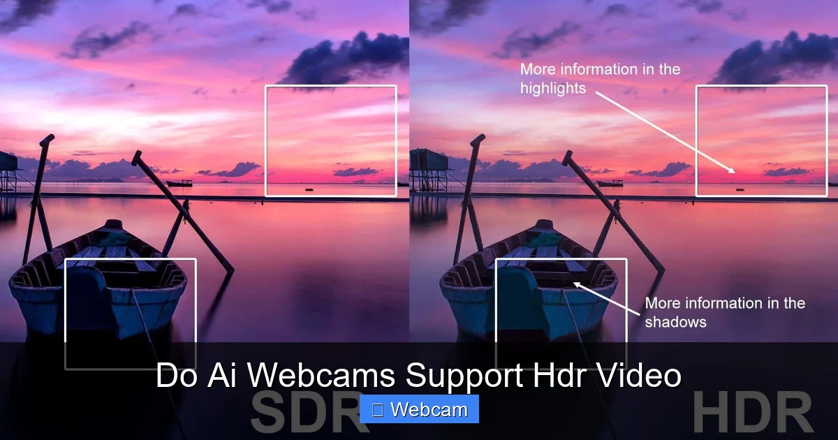 Do Ai Webcams Support Hdr Video