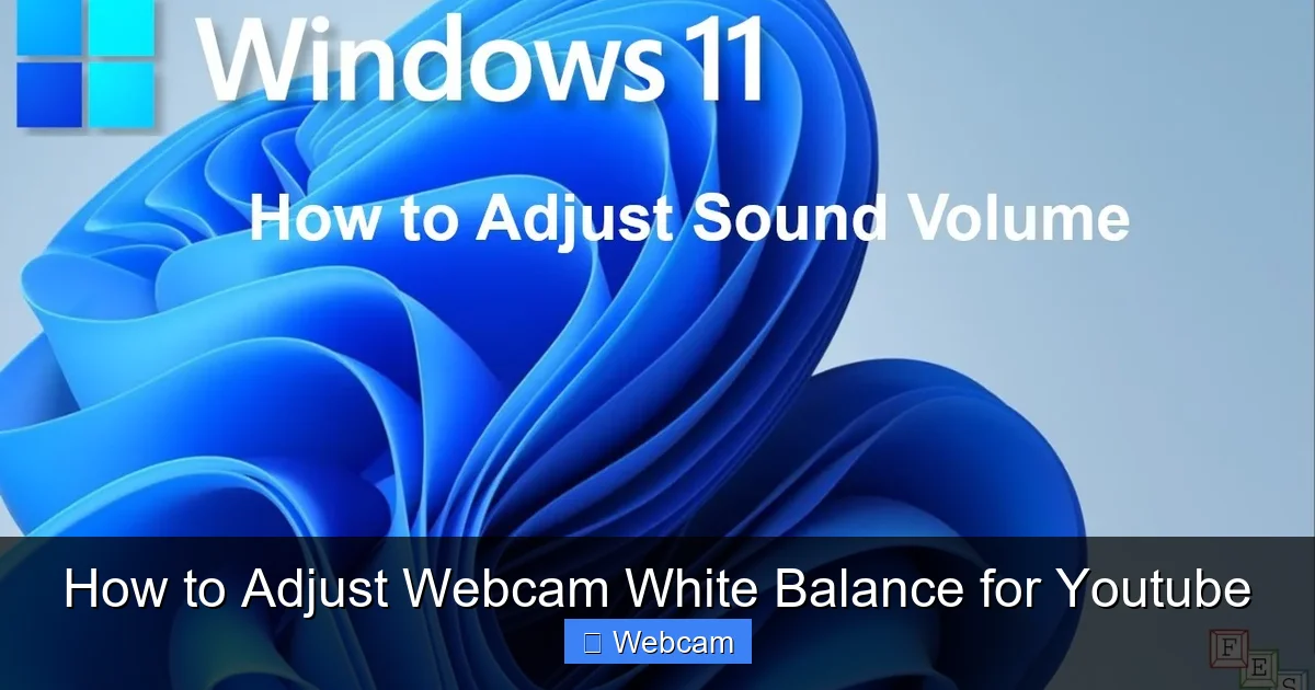 How to Adjust Webcam White Balance for Youtube