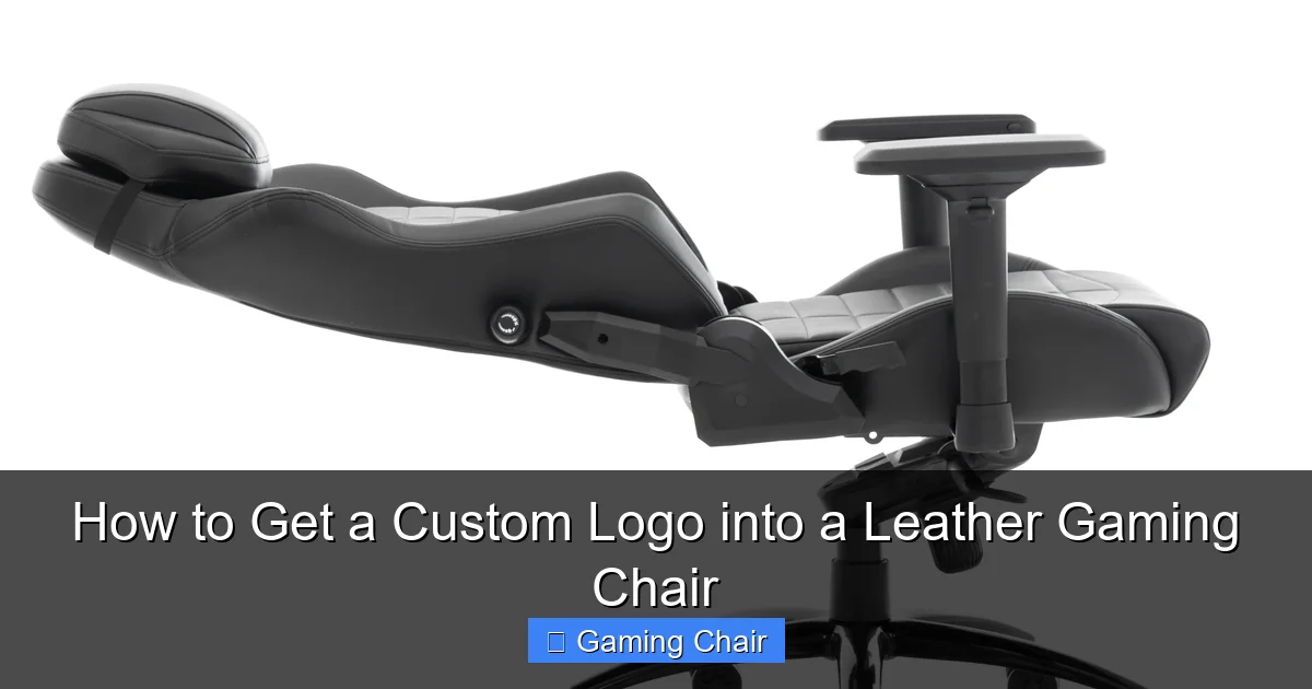 How to Get a Custom Logo into a Leather Gaming Chair