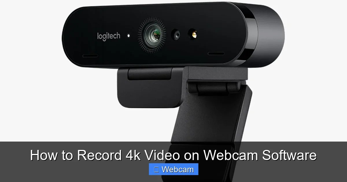 How to Record 4k Video on Webcam Software