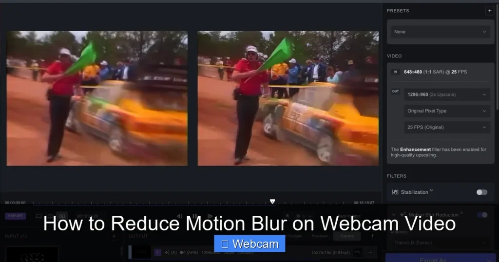 How to Reduce Motion Blur on Webcam Video How to Reduce Motion Blur on Webcam Video