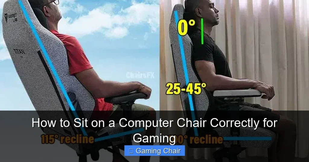 How to Sit on a Computer Chair Correctly for Gaming