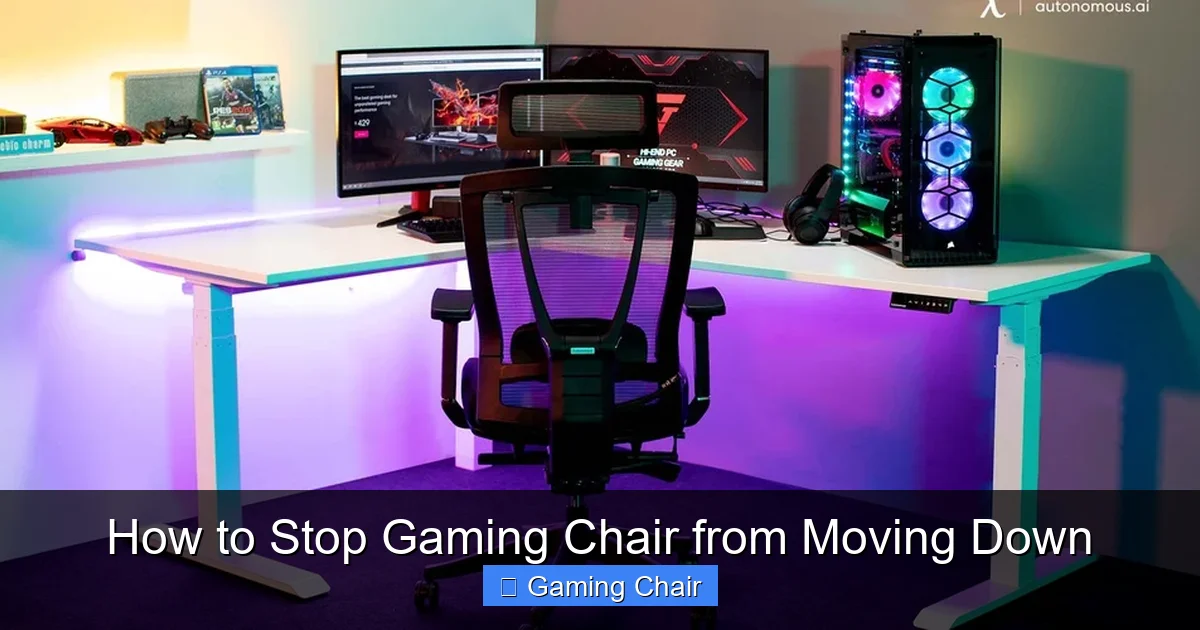 How to Stop Gaming Chair from Moving Down