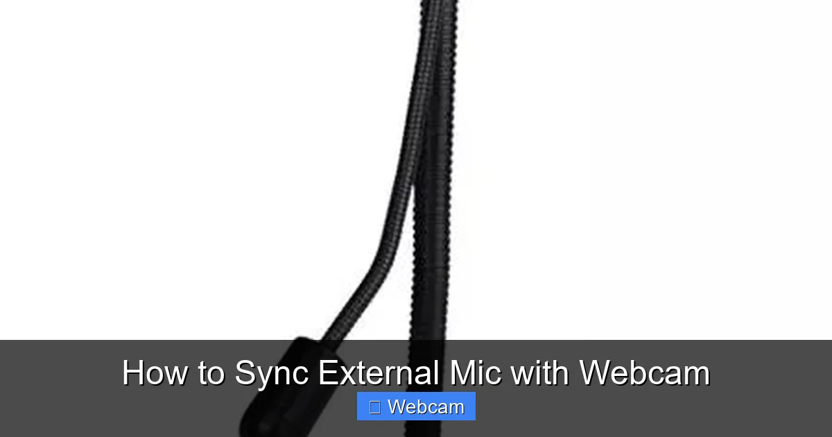 How to Sync External Mic with Webcam