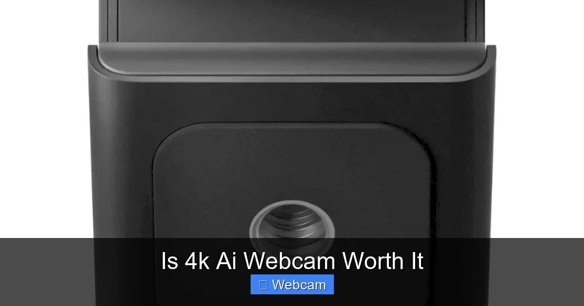 Is 4k Ai Webcam Worth It