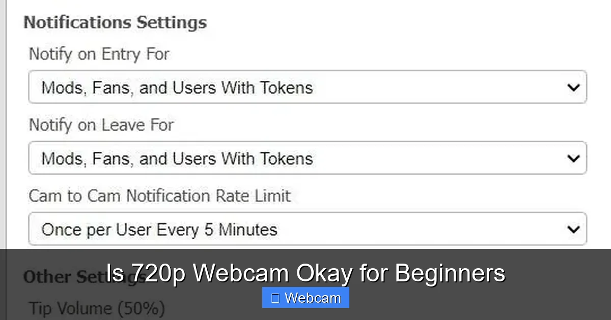 Is 720p Webcam Okay for Beginners