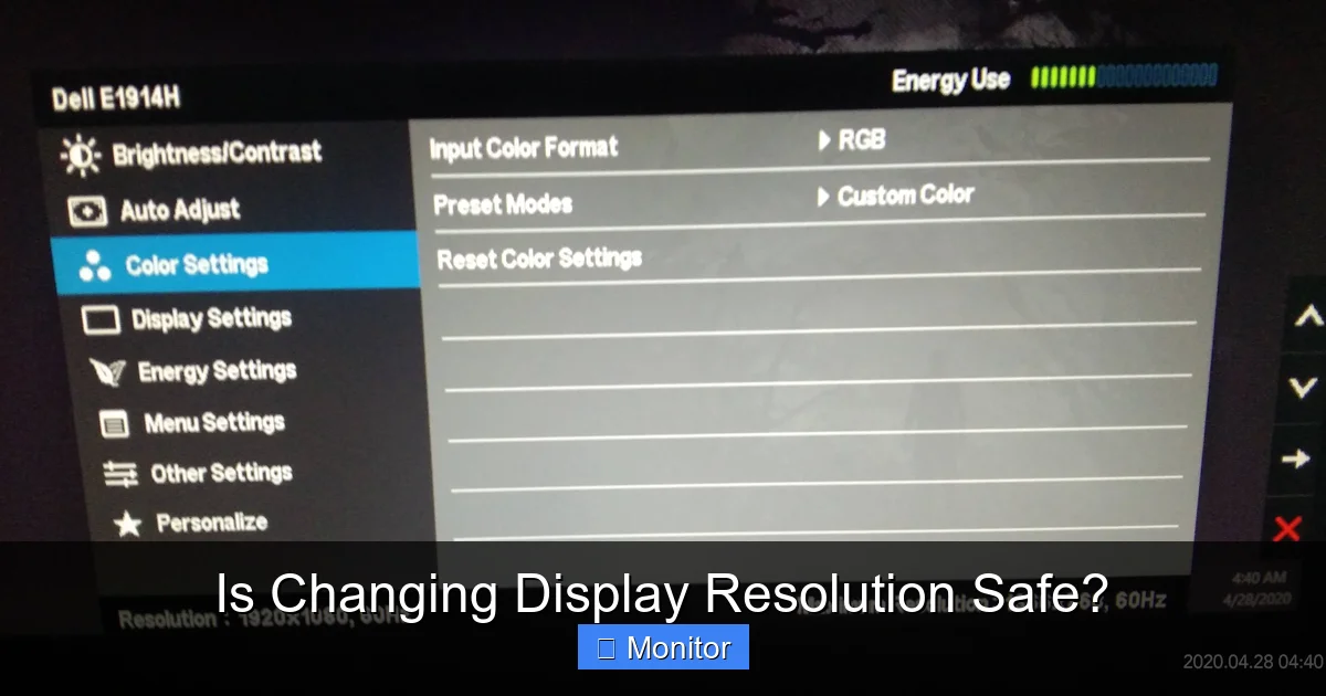 Is Changing Display Resolution Safe?