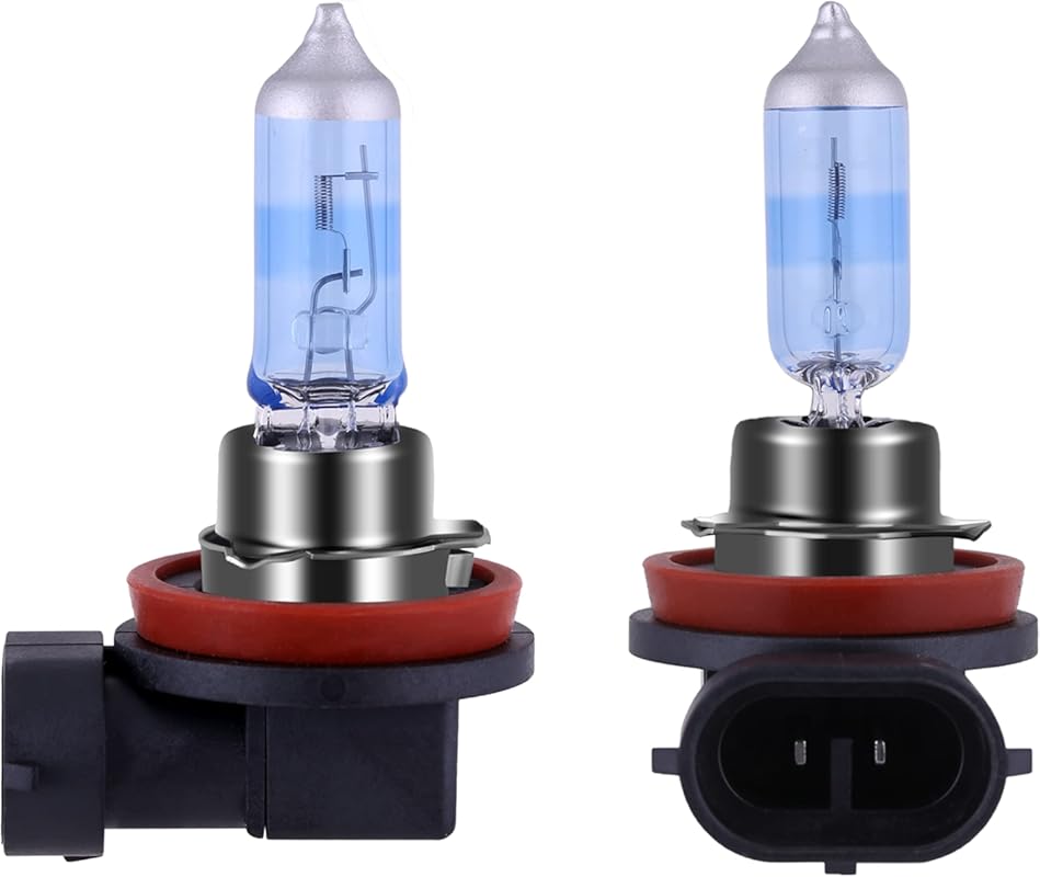 H11 5000K Super White Headlight Bulb, Long Life Replacement, 12V/55W,