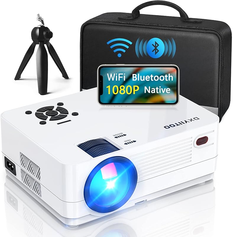 Native 1080P projector with WiFi and Bluetooth, ideal for presentation