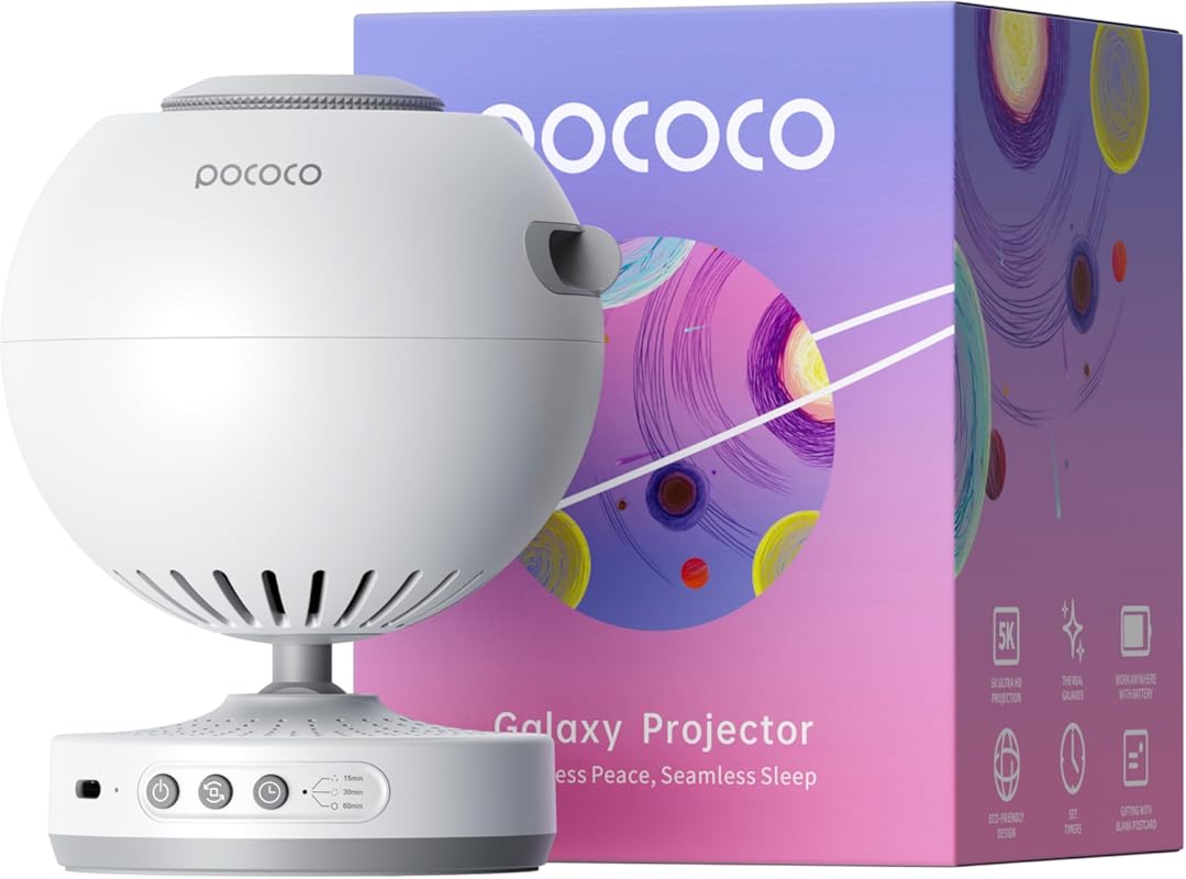 POCOCO Home Planetarium Projector with Replaceable Discs, Soft Light f
