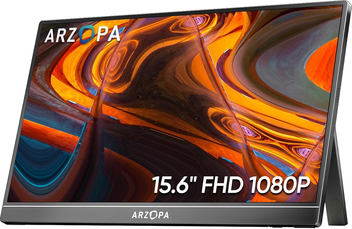 ARZOPA Portable Monitor 15.6'' FHD 1080P - Ultra-Slim Portable Laptop 