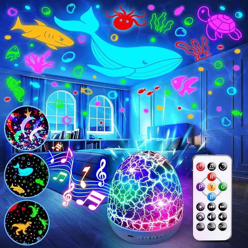 Baby Sound Machine and Night Light Projector with White Noise and Colo
