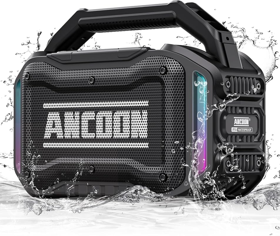 Speakers Bluetooth Wireless: 80W Loud Speaker with Bass, 20H Playtime,