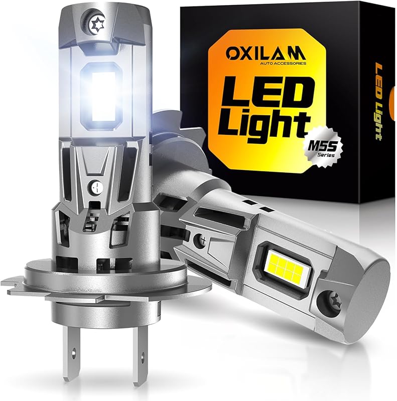 OXILAM H7 LED Bulbs 40,000LM Bright White 6500K, Easy Install, Pack of