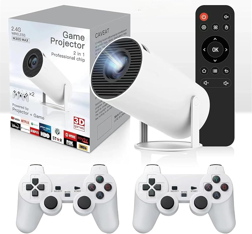 Portable Mini Game Video Projector, 30,000+ Preloaded Games, Android T