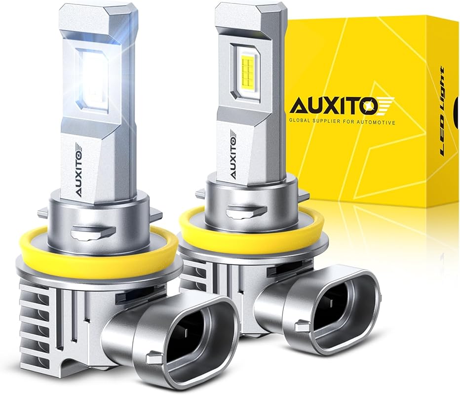 AUXITO H11 LED Bulbs for Projector Headlights, 900% Brightness, Cool W