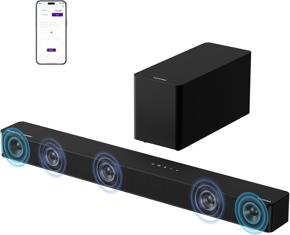 ULTIMEA 5.1CH Surround Sound Bar with Subwoofer, Dolby Atmos, VoiceMX,