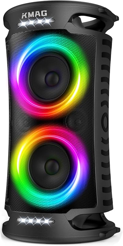 Large Bluetooth Speaker, 260W Peak Powerful Loud Sound with Deep Bass,