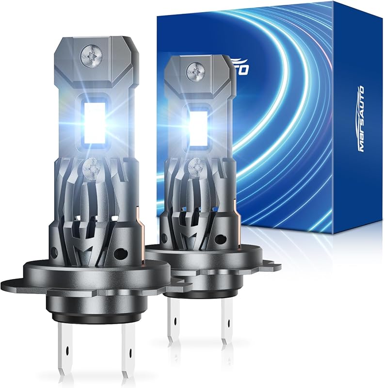 Marsauto H7 Light Bulbs, 30000LM 800% Brighter Bulbs, Real Mini Size 6