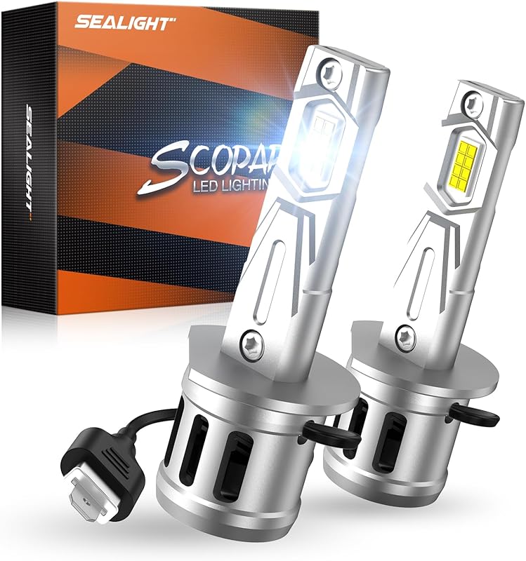 H1 LED Headlight Bulbs for Projectors, 40,000LM, 6000K, Canbus Ready,