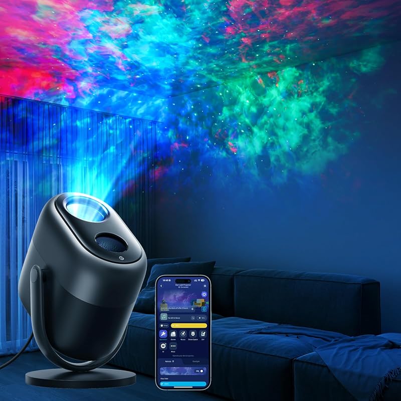 Govee Star Projector with Nebula Effects, 7 Zones, and Sleep Light for