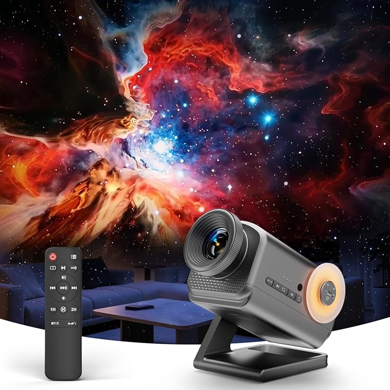 Rossetta 3D Galaxy Projector with Bluetooth Speaker, Remote, 60 Themes