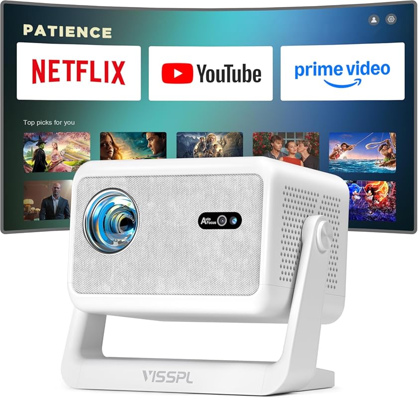 Best Lumens for Projector: Smart 4K Projector with Auto Focus, WiFi, B